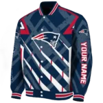 customized new england patriots chevron angles blue varsity jacket best selling