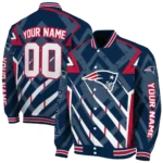 customized new england patriots chevron angles blue varsity jacket best selling