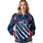 customized new england patriots chevron angles blue varsity jacket best selling