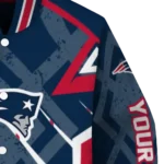 customized new england patriots chevron angles blue varsity jacket best selling