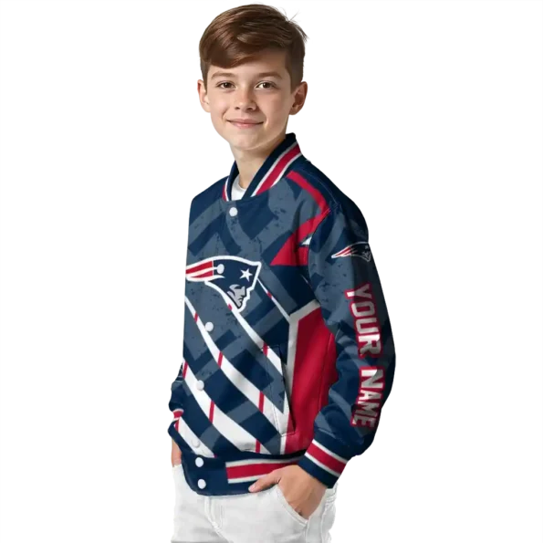 customized new england patriots chevron angles blue varsity jacket trendy