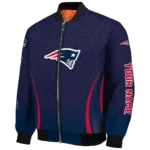 customized new england patriots chevron arrow blue bomber jacket best selling