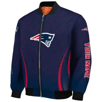 customized new england patriots chevron arrow blue bomber jacket best selling