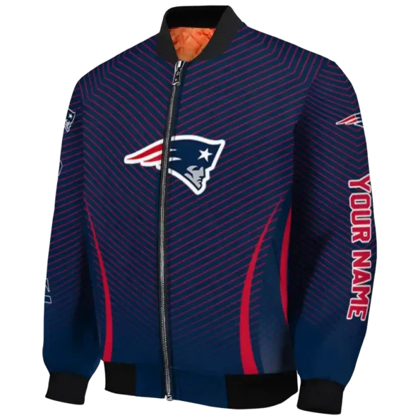 customized new england patriots chevron arrow blue bomber jacket best selling