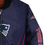 customized new england patriots chevron arrow blue bomber jacket best selling