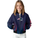 customized new england patriots chevron arrow blue bomber jacket best selling