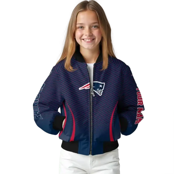 customized new england patriots chevron arrow blue bomber jacket top rated