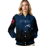 customized new england patriots flame border blue black varsity jacket best selling