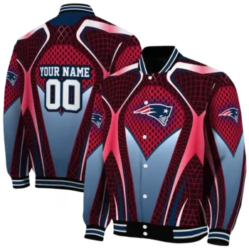 customized new england patriots mesh chest red crocs black varsity jacket fashion forward