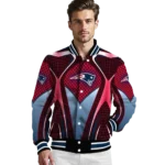 customized new england patriots mesh chest red crocs black varsity jacket best selling