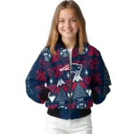customized new england patriots pyramid shapes blue bomber jacket best selling