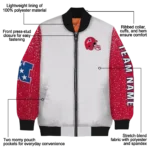 customized new england patriots speckled arms blue gray bomber jacket best selling