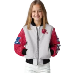 customized new england patriots speckled arms blue gray bomber jacket best selling