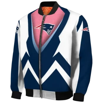 customized new england patriots v stripes blue white bomber jacket best selling