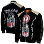 customized new orleans saints claw blood gold black bomber jacket best selling