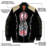 customized new orleans saints claw blood gold black bomber jacket best selling