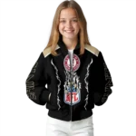 customized new orleans saints claw blood gold black bomber jacket best selling
