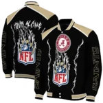 customized new orleans saints claw blood gold black varsity jacket best selling