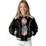 customized new orleans saints claw blood gold black varsity jacket best selling