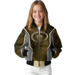 customized new orleans saints power plate gold bomber jacket best selling