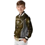 customized new orleans saints power plate gold varsity jacket best selling