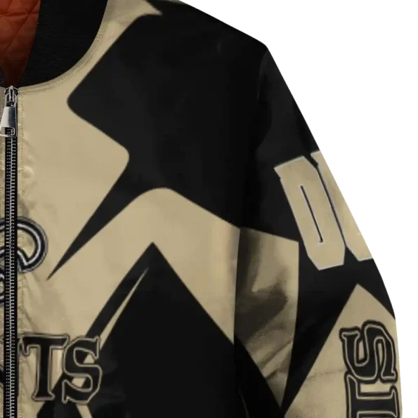 customized new orleans saints spider mark gold black crocs bomber jacket premium grade