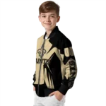 customized new orleans saints spider mark gold black crocs bomber jacket best selling