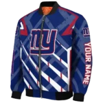customized new york giants chevron angles blue bomber jacket best selling