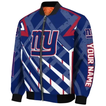 customized new york giants chevron angles blue bomber jacket best selling