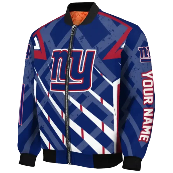customized new york giants chevron angles blue bomber jacket best selling