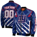 customized new york giants chevron angles blue bomber jacket best selling
