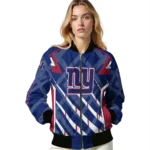 customized new york giants chevron angles blue bomber jacket best selling