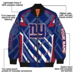 customized new york giants chevron angles blue bomber jacket best selling