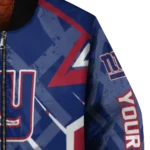 customized new york giants chevron angles blue bomber jacket best selling