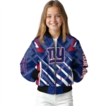 customized new york giants chevron angles blue bomber jacket best selling