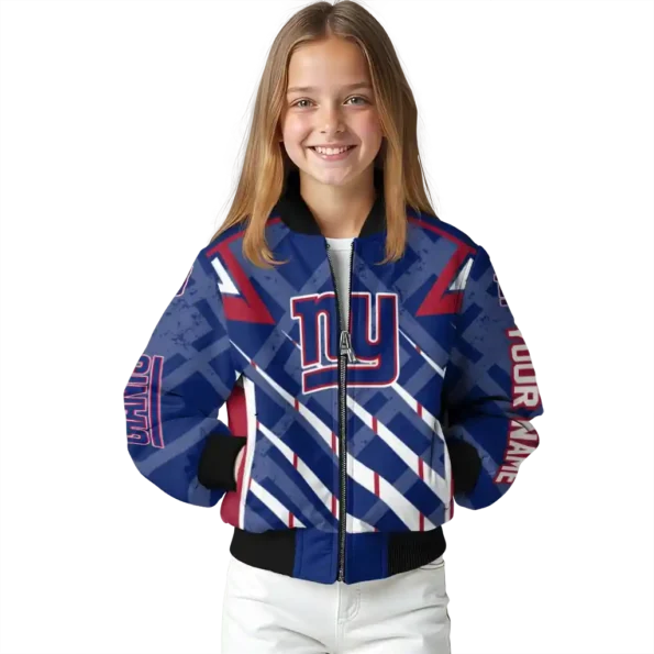 customized new york giants chevron angles blue bomber jacket top rated