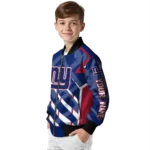 customized new york giants chevron angles blue bomber jacket best selling