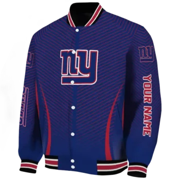 customized new york giants chevron arrow blue varsity jacket best selling