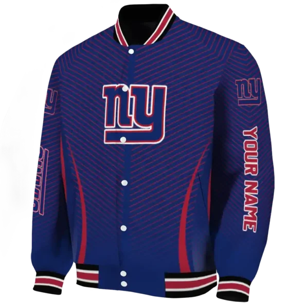 customized new york giants chevron arrow blue varsity jacket best selling