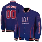 customized new york giants chevron arrow blue varsity jacket best selling