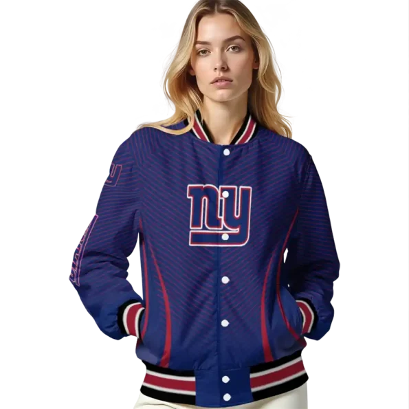 customized new york giants chevron arrow blue varsity jacket latest model