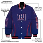 customized new york giants chevron arrow blue varsity jacket best selling