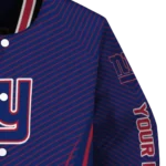customized new york giants chevron arrow blue varsity jacket best selling