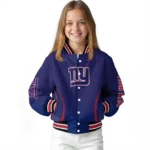 customized new york giants chevron arrow blue varsity jacket best selling