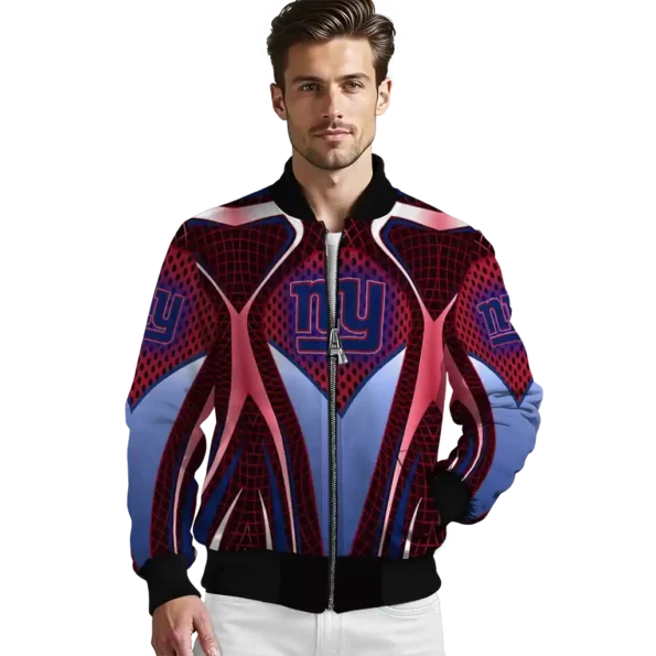 customized new york giants mesh chest red crocs black bomber jacket high quality