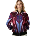 customized new york giants mesh chest red crocs black bomber jacket best selling