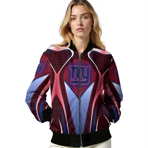 customized new york giants mesh chest red crocs black bomber jacket latest model