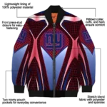 customized new york giants mesh chest red crocs black bomber jacket best selling