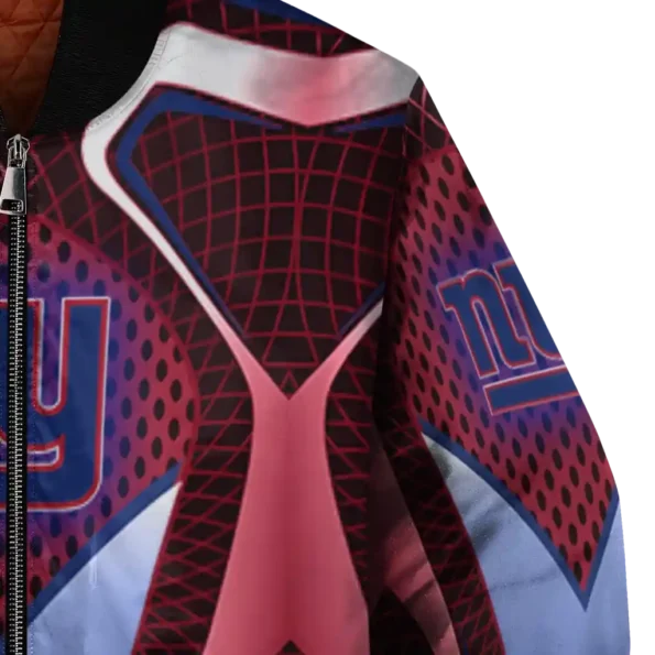 customized new york giants mesh chest red crocs black bomber jacket premium grade