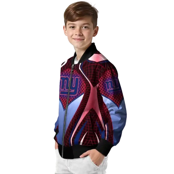 customized new york giants mesh chest red crocs black bomber jacket trendy